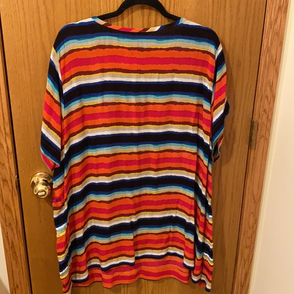 NWOT Soft surroundings 3X striped Top - Picture 2 of 4